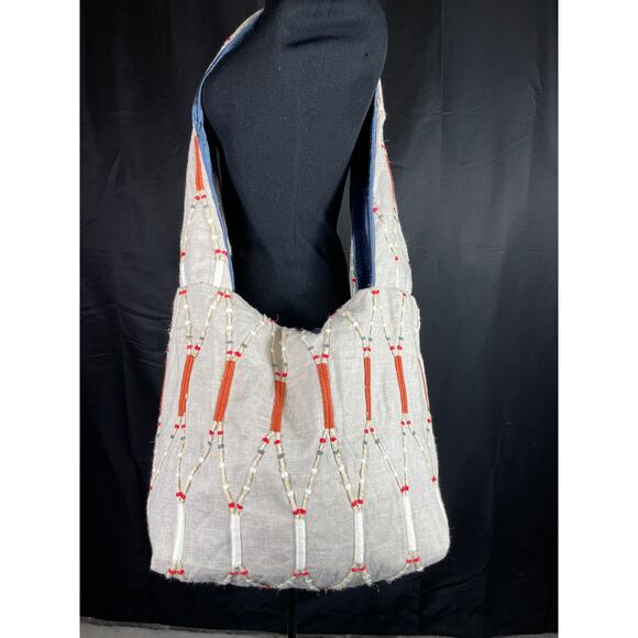 Large Crossbody Hobo Bag, Handmade, one of a kind. lined, inner pocket - Picture 7 of 10